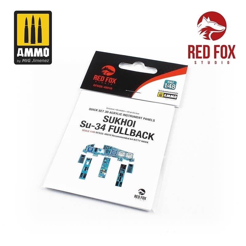 1/48 Su-34 FullBack 3D Acrylic Instrument Panel (for Kitty Hawk)