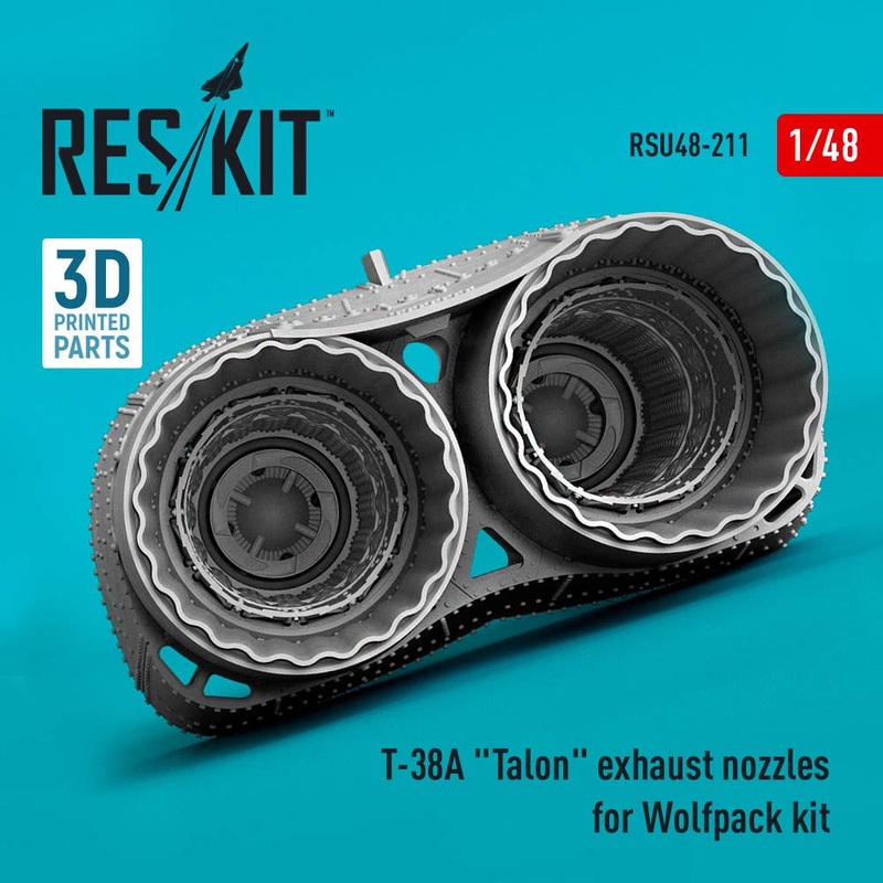 1/48 T-38A Talon exhaust nozzles for Wolfpack kit (3D Printed)