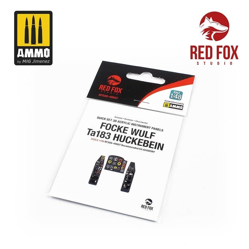 1/48 Ta183 Huckebein 3D Acrylic Instrument Panel (for Academy)