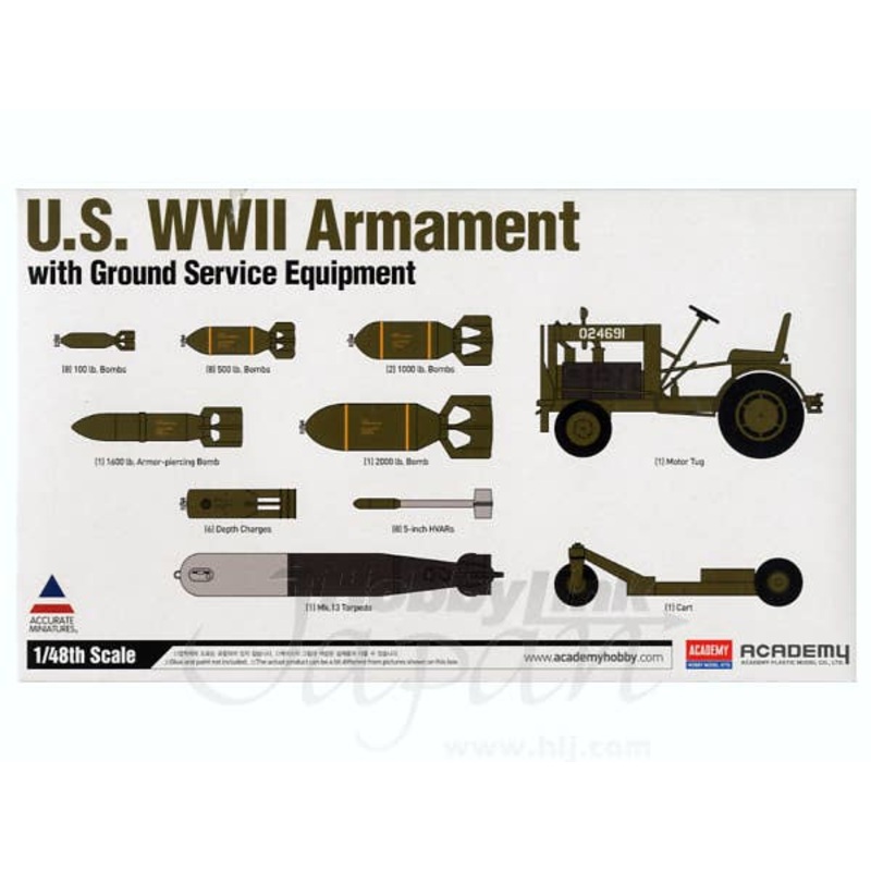 1/48 U.S. WWII Armament With Ground Service Equipment