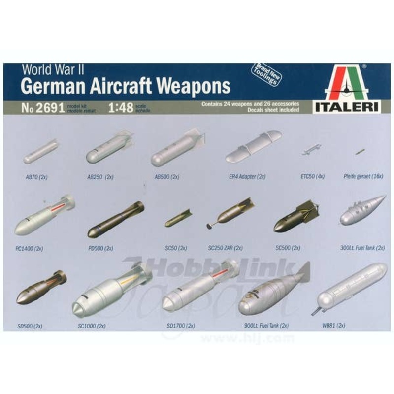 1/48 WWII German Aircraft Weapons
