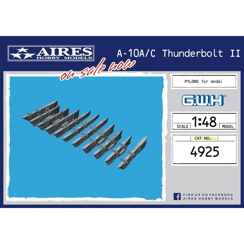 1/48 A-10A/C Thunderbolt II pylons (For. GWH)