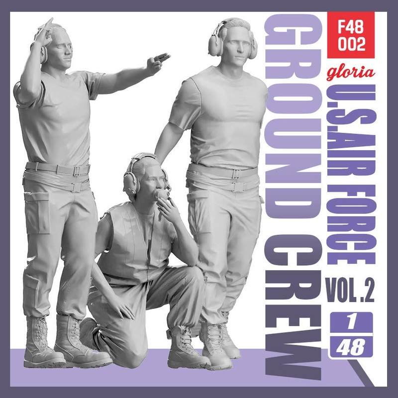 1/48 Current Use Usa Air Force Grand Crew Set Vol.2 Ground Guide (3 pieces)