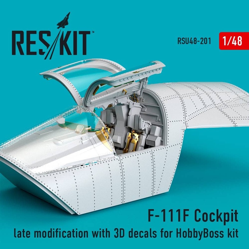 1/48 F-111F Cockpit late modification with 3D decals for HobbyBoss kit