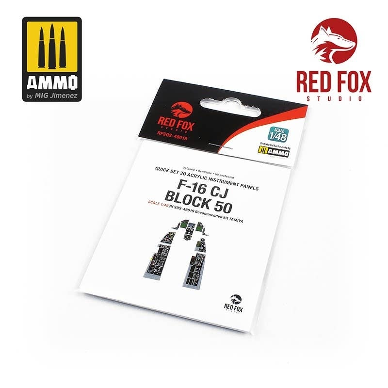 1/48 F-16CJ Block 50 3D Acrylic Instrument Panel (for Tamiya)