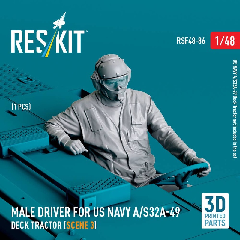 1/48 Male driver for US NAVY A/S32A-49 Deck Tractor (scene 3)