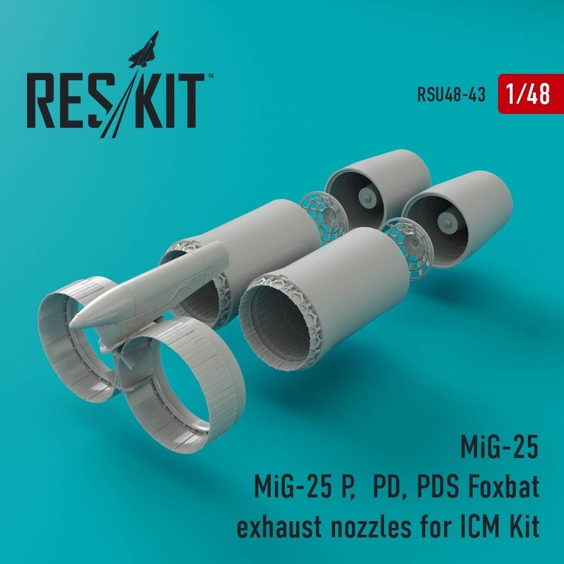 1/48 MiG-25 P, PD, PDS Foxbat Exhaust Nozzles (for ICM)