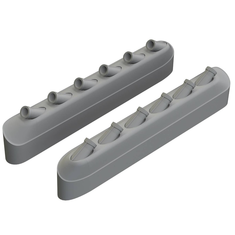 1/48 P-51B/C exhaust stacks w/fairing Brassin (for EDUARD)