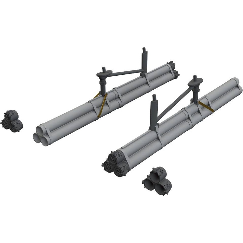 1/48 P-51D M-10 4.5-inch Bazooka Rocket Launchers 2pcs (for Airfix)