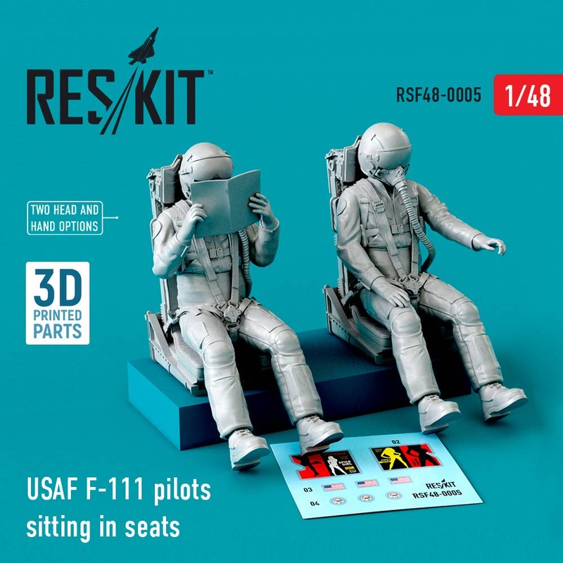 1/48 USAF F-111 pilots sitting in seats (2 pcs) (3D Printing)