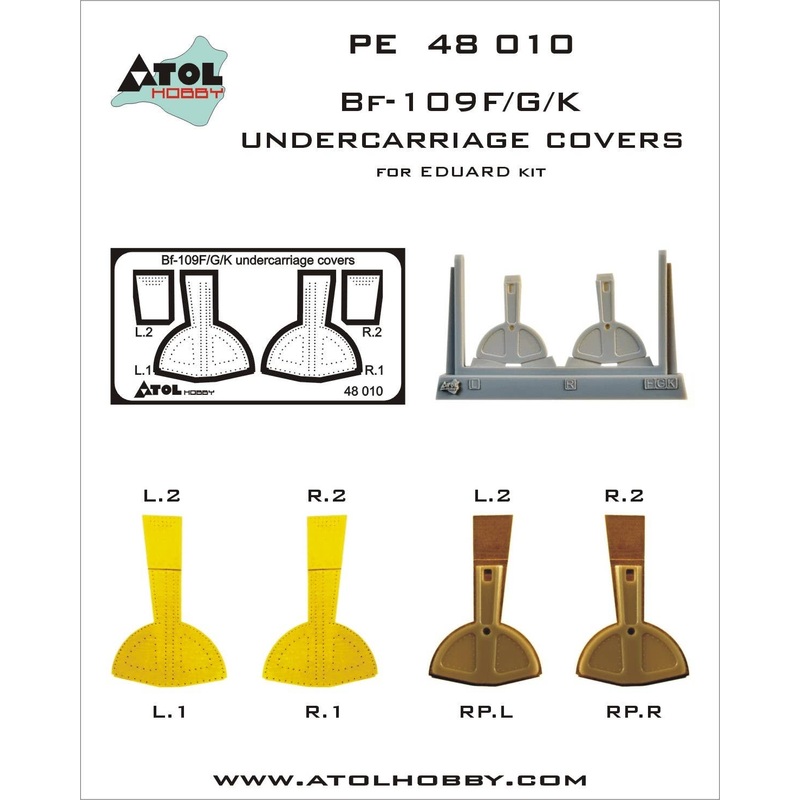 1/48 Bf-109F/G/K Undercarriage Covers (for Eduard)