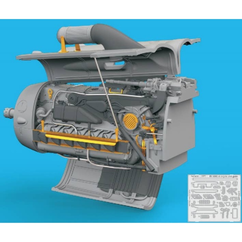 1/48 Bf 109G-6 Engine (for Tamiya)