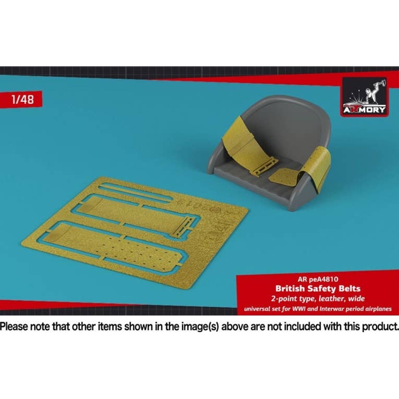 1/48 British WWI 2-Point Leather Wide Seatbelt