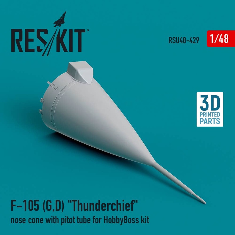 1/48 F-105 (G,D) Thunderchief nose cone with pitot tube for HobbyBoss kit (3D Printed)