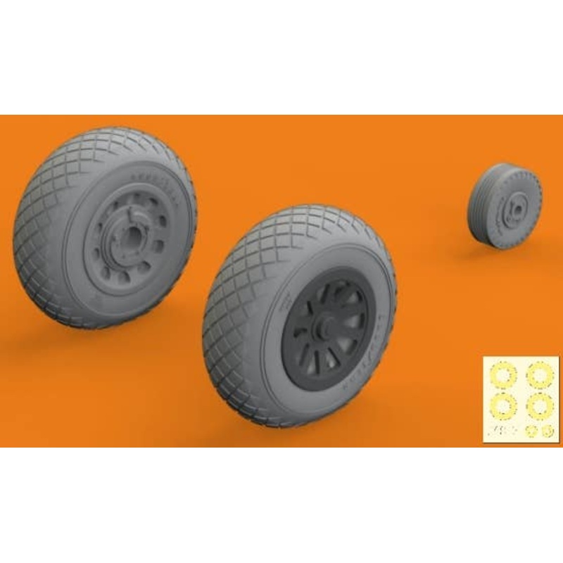 1/48 P-51D Wheels Diamond Tread (for Eduard)