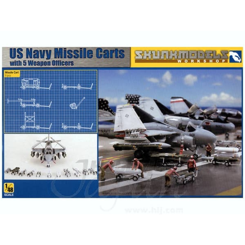 1/48 US Navy Missile Carts w/8 Weapons Officers