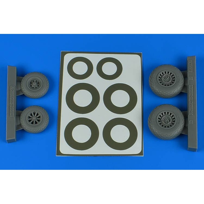 1/48 A-26B/C (B-26B/C) Invader wheels & paint masks early - diamond pattern (for ICM)