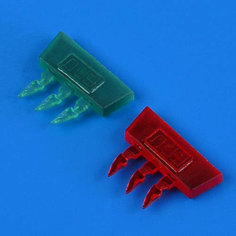 1/48 Bf 109K position lights (coloured) (For Eduard)