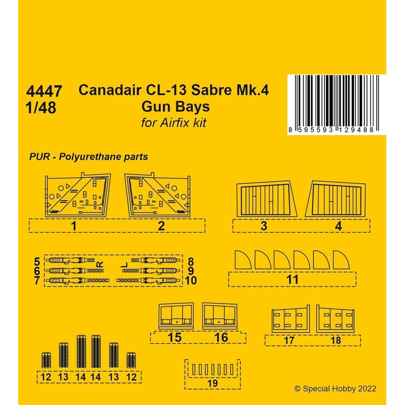 1/48 Canadair CL-13 Sabre Mk.4 Gun Bays / for Airfix kit