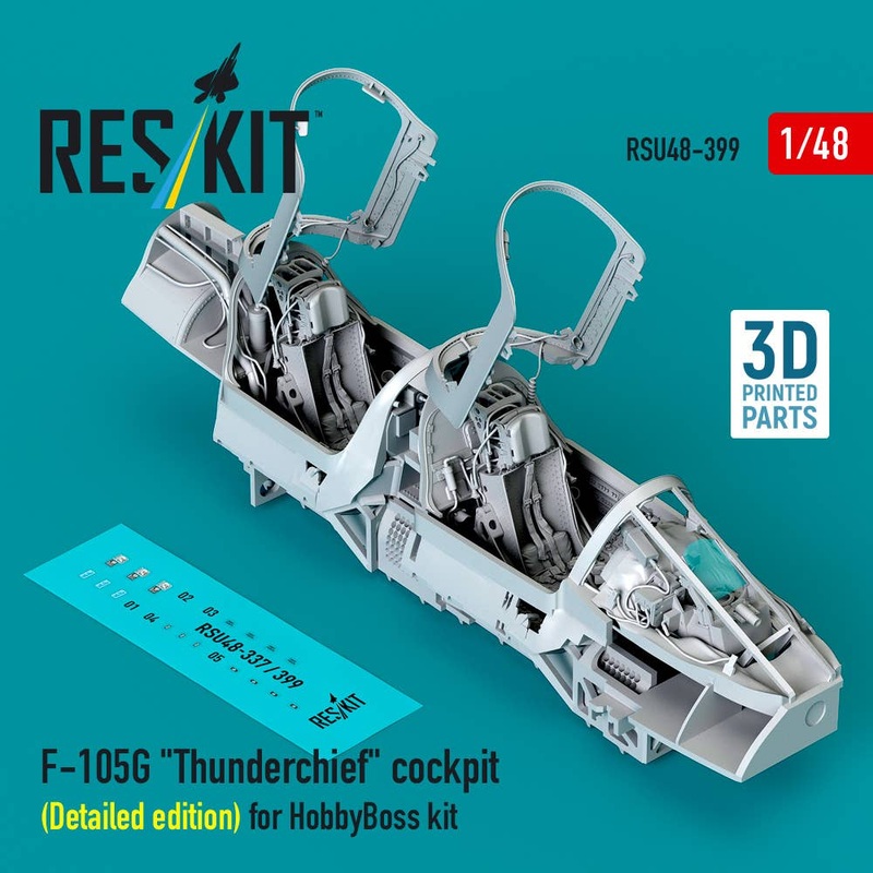 1/48 F-105G Thunderchief cockpit (Detailed edition) for HobbyBoss kit