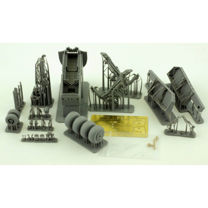 1/48 Landing Gear and Landing Gear Bays For Su-34 (Trumpeter kit)
