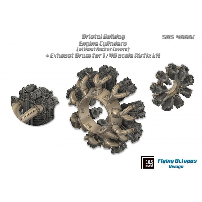 1/48 Bristol Bulldog engine upgrade set (without rocker covers)