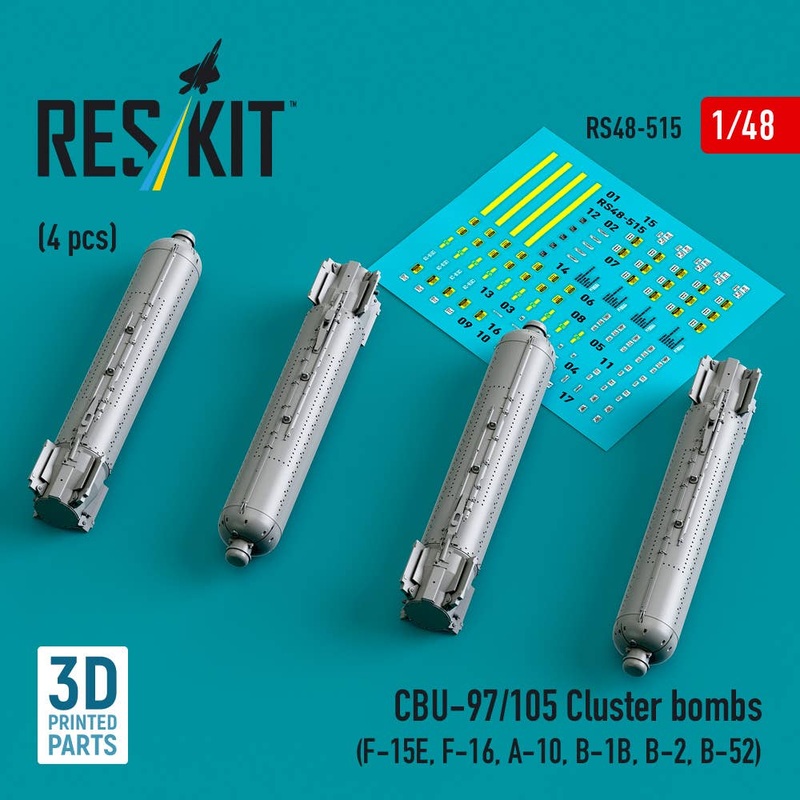 1/48 CBU-97/105 cluster bombs (4 pcs)