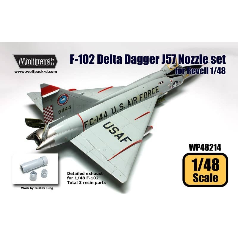 1/48 F-102 Delta Dagger J57 Engine Nozzle Set (for Revell)