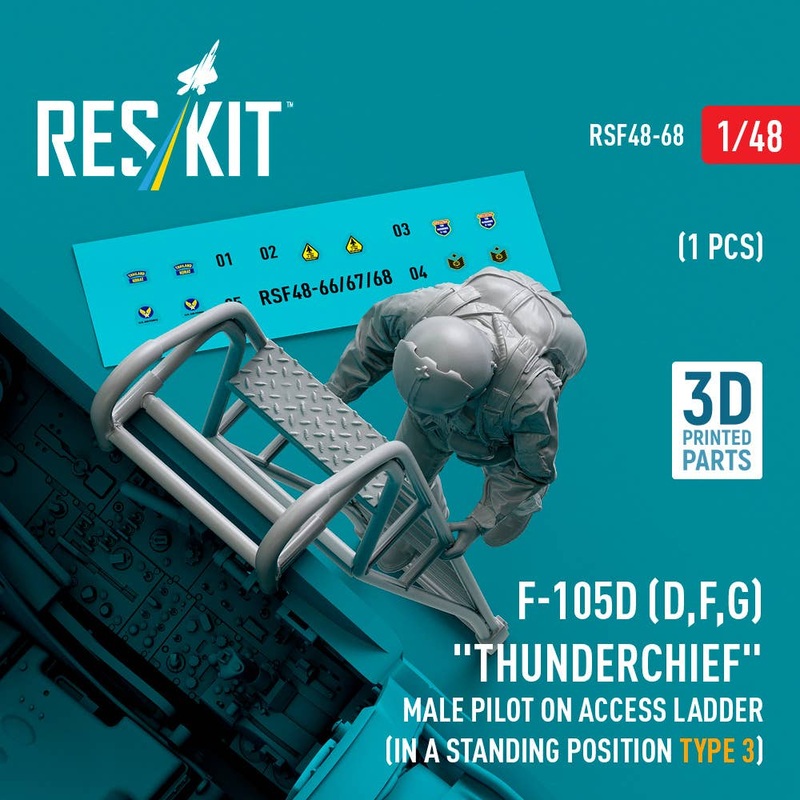 1/48 F-105 (D,F,G) Thunderchief male pilot on access ladder (in a standing position - type 3) (1 pcs)
