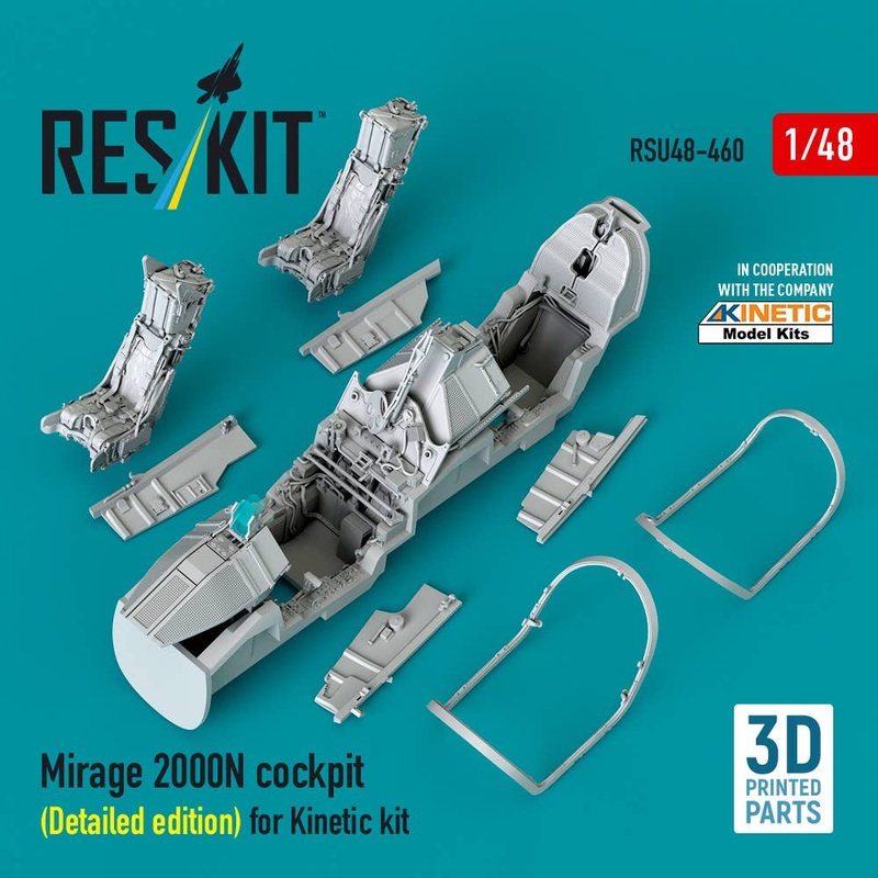 1/48 Mirage 2000N cockpit (Detailed edition) for Kinetic kit (3D Printed)
