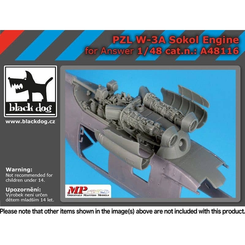 1/48 PZL W-3A Engine Set For Sokol (For Answer)