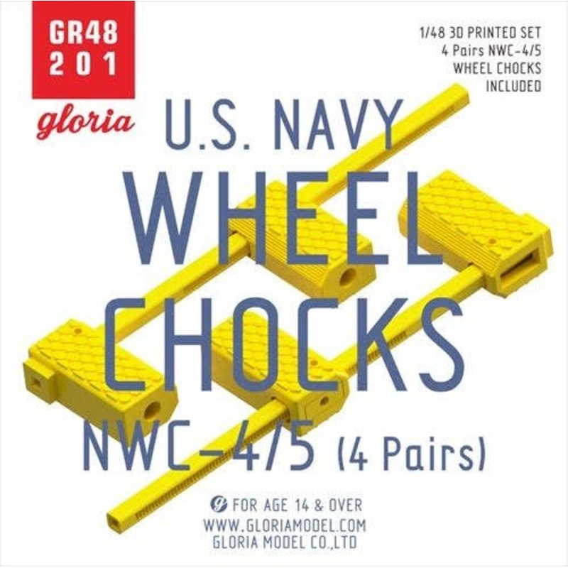 1/48 U.S. Navy Aircraft Wheel Chock WC-4 / 5 (Set of 4)