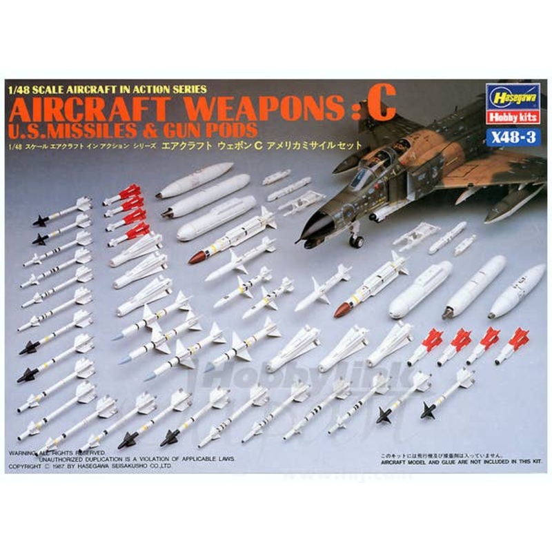 1/48 Aircraft Weapons C: US Missiles & Gun Pods