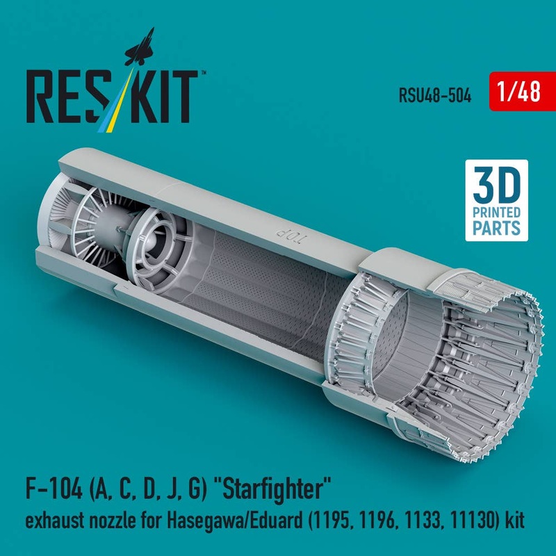 1/48 F-104 (A, C, D, J, G) Starfighter exhaust nozzle for Hasegawa/Eduard (1195, 1196, 1133, 11130) kit (3D Printed)