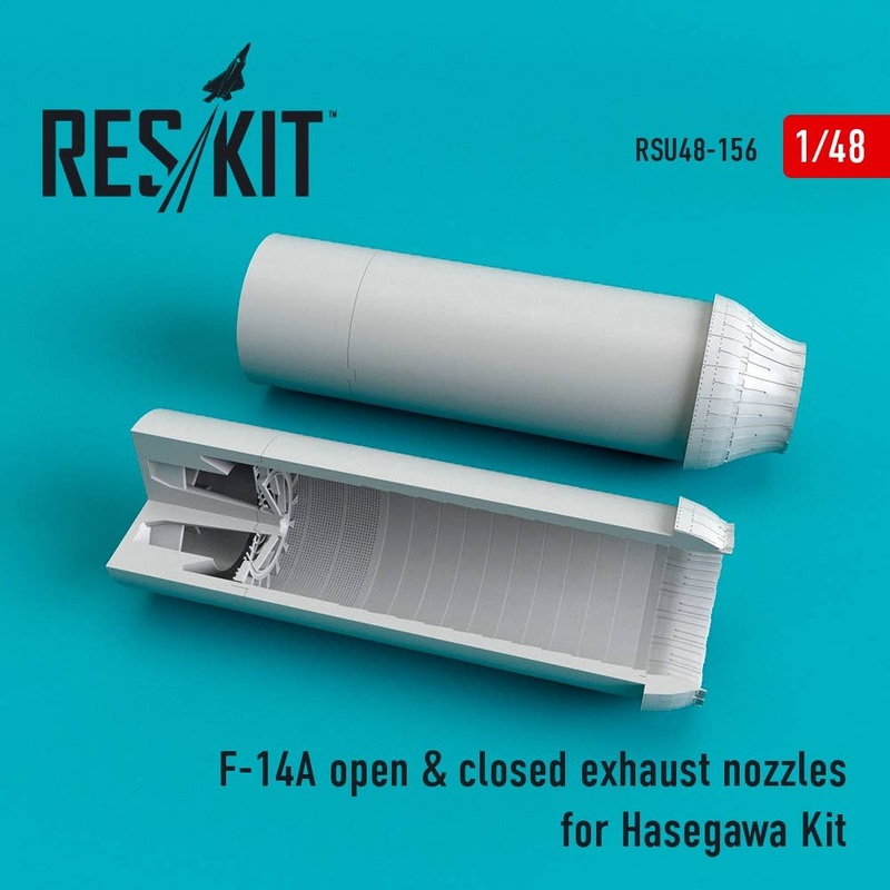 1/48 F-14A open & closed exhaust nozzles for Hasegawa Kit