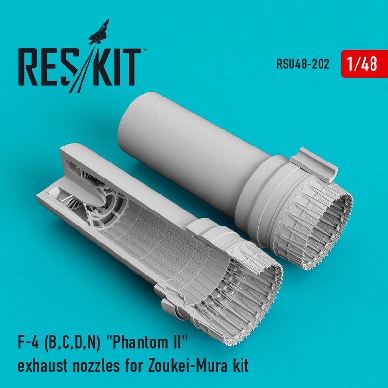 1/48 F-4 (B,C,D,N) Phantom II exhaust nozzles for Zoukei-Mura kit