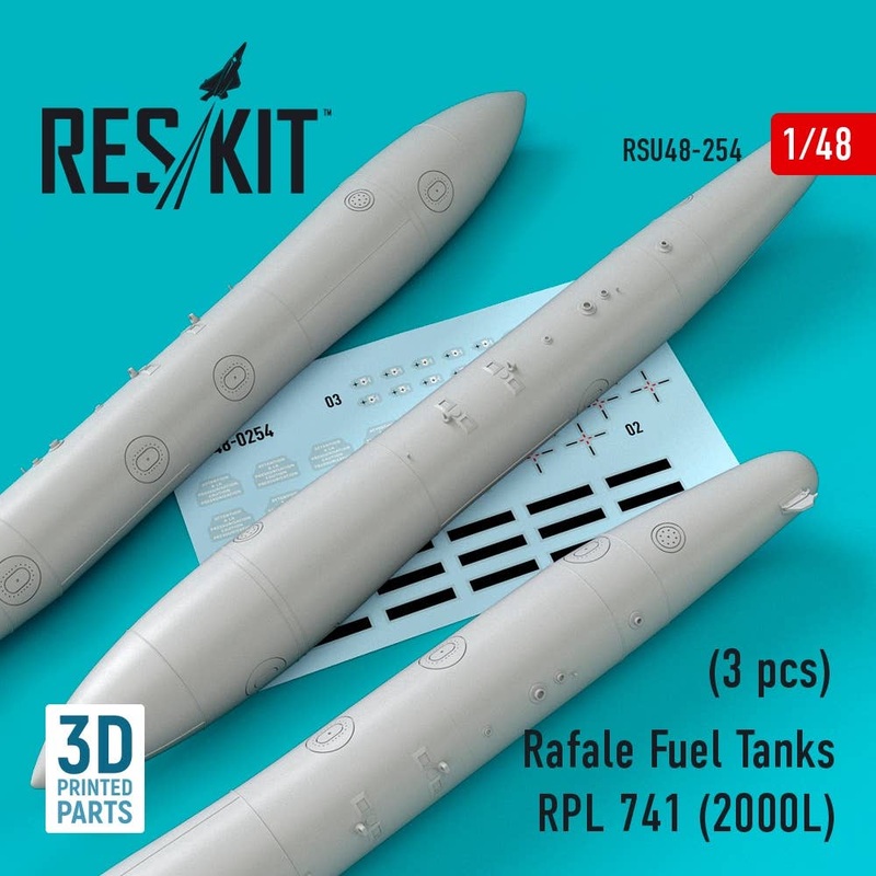 1/48 Rafale Fuel Tanks RPL 741 (2000L) (3 pcs) (3D printing)