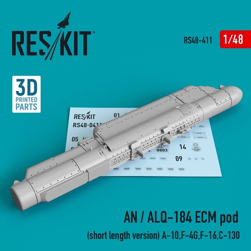 1/48 AN / ALQ-184 ECM pod (short length version) (A-10,F-4G,F-16,C-130) (3D printing)