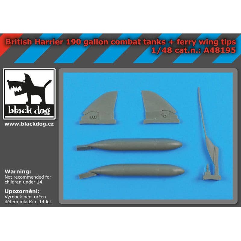 1/48 British Harrier 190gallon tanks +ferry wing tips
