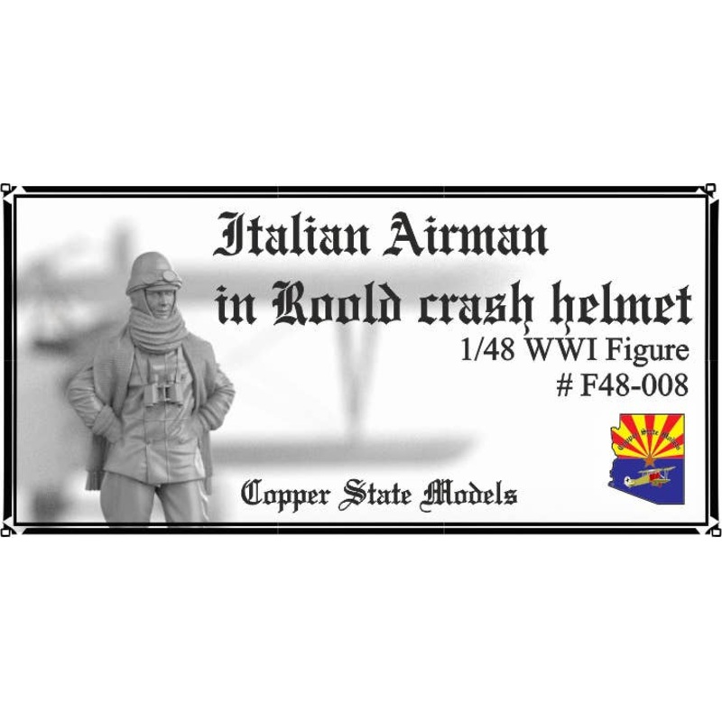 1/48 Italian Airman in Roold crash helmet