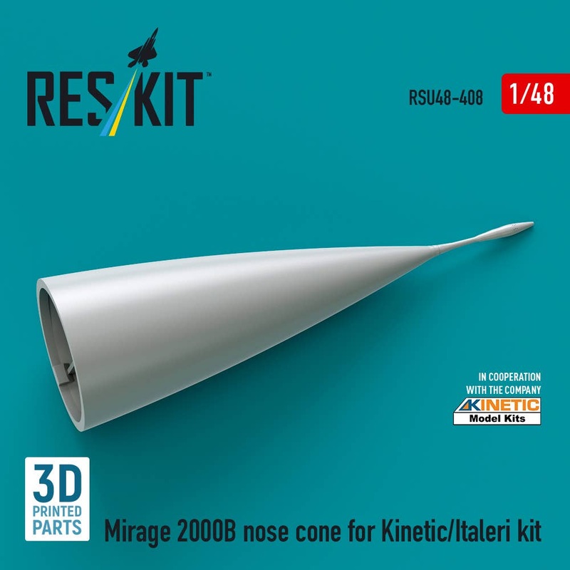 1/48 Mirage 2000B nose cone for Kinetic/Italeri kit (3D Printed)
