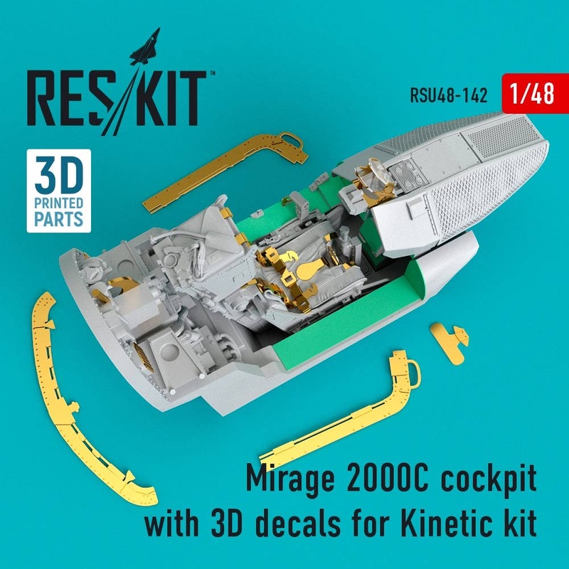 1/48 Mirage 2000C cockpit with 3D decals for Kinetic kit