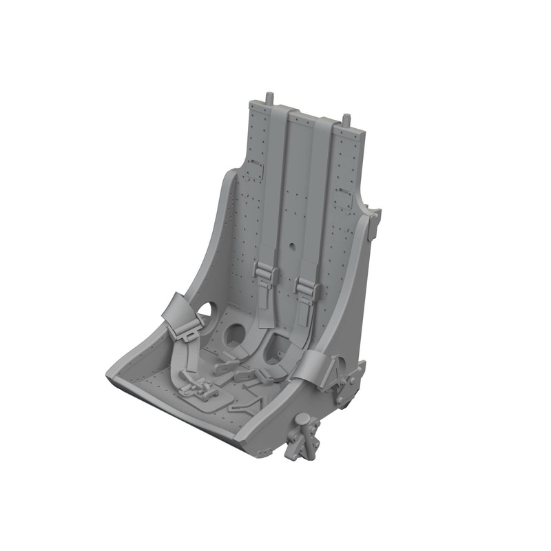 1/48 P-51B/C seat w/ integral belts Type 1 PRINT