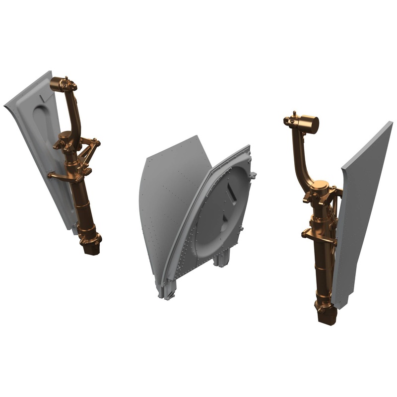 1/48 P-51B/C undercarriage legs BRONZE Brassin (for EDUARD)