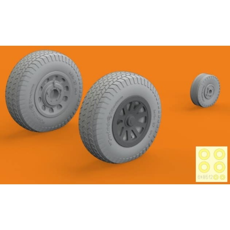 1/48 P-51D Wheels Rhomboid Tread (for Eduard)