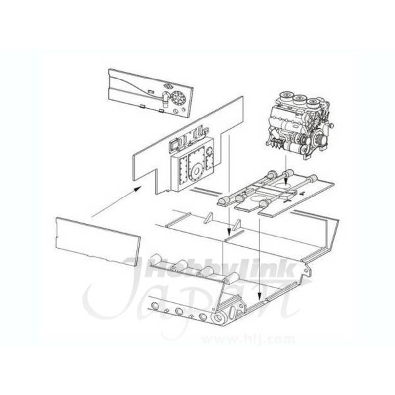 1/48 Tiger I Engine Set (Tamiya)