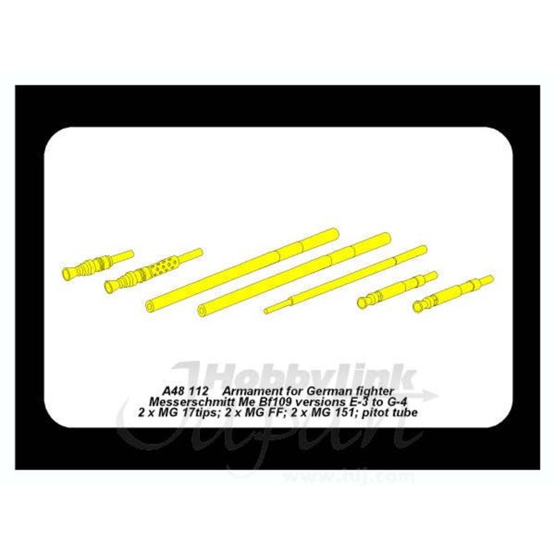 1/48 Armament for German Fighter Me 109E-3 to G-4
