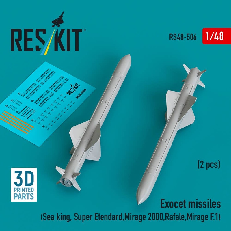 1/48 Exocet missiles (2 pcs)