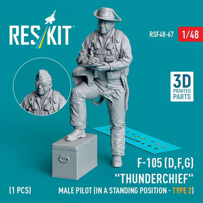 1/48 F-105 (D,F,G) Thunderchief male pilot (in a standing position - type 2) (1 pcs)