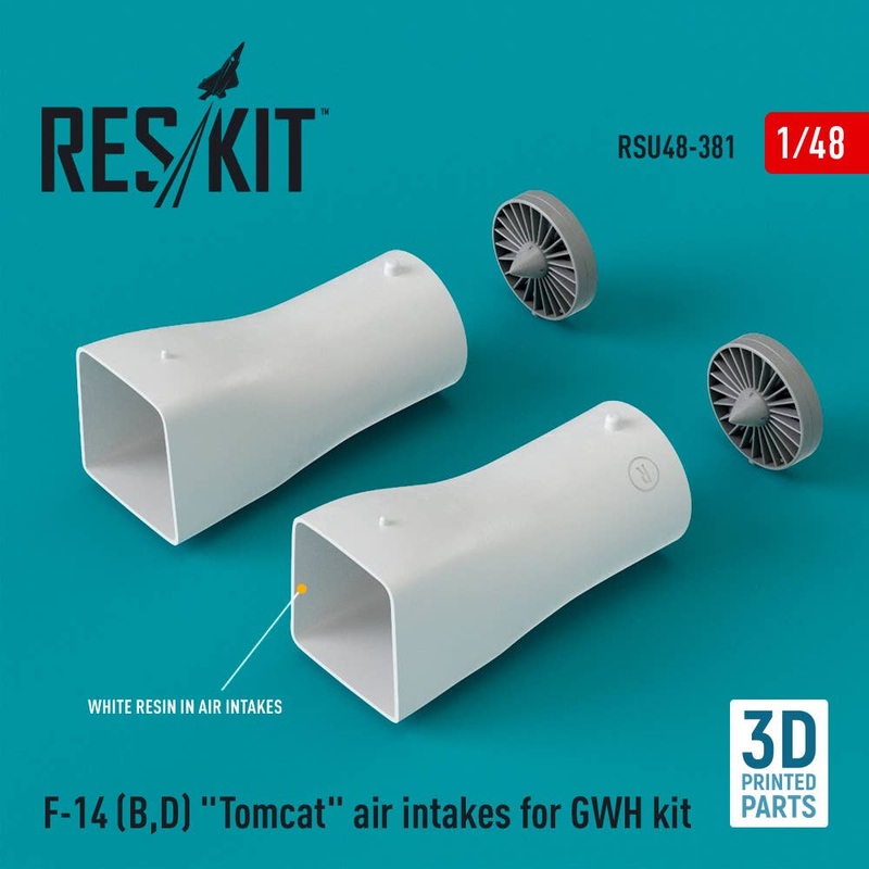 1/48 F-14 (B,D) Tomcat air intakes for GWH kit (3D Printed)